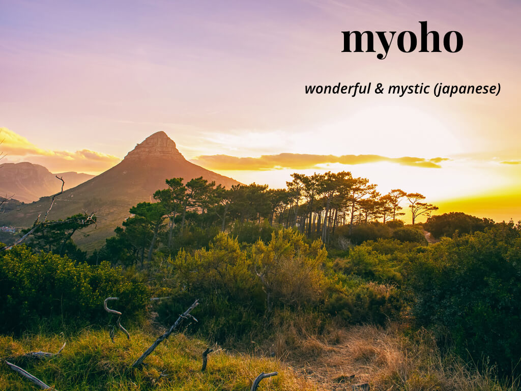myoho wonderful & mystic (japanese)